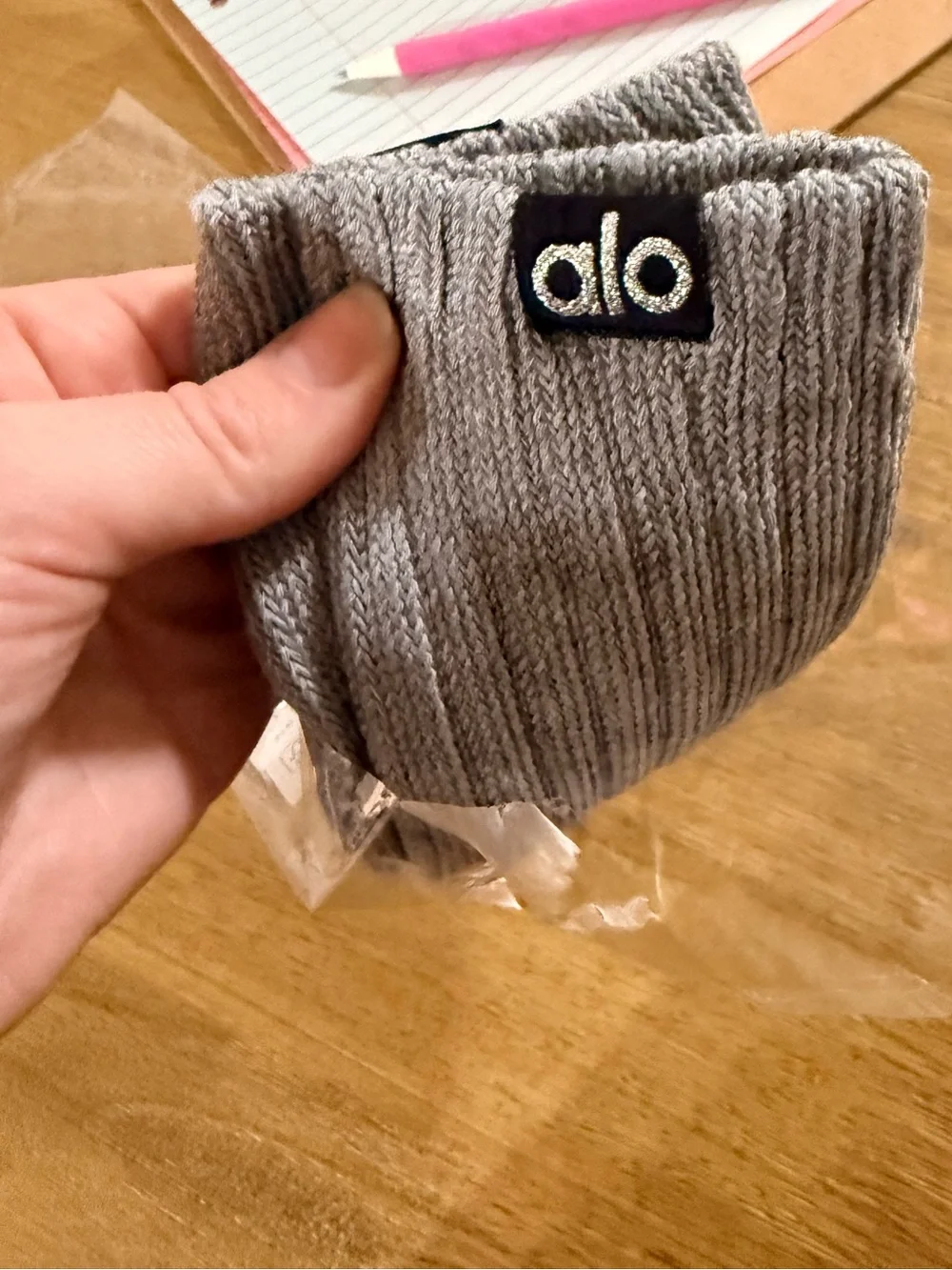 ALO Yoga Athletic Heather Grey Unisex Scrunch Socks
